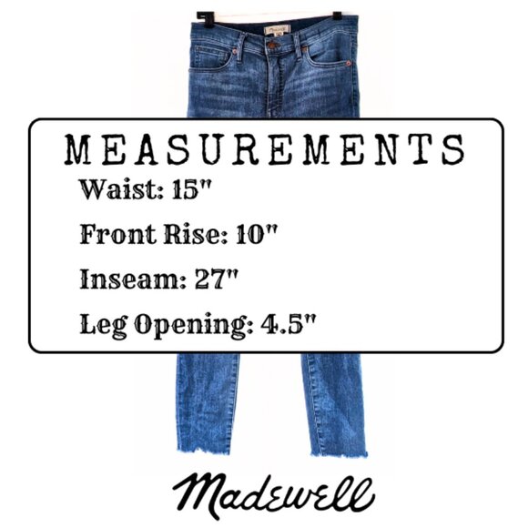 Madewell Mid-Rise Skinny Jeans, Frankie Wash, Torn-Knee Edition, Size 28 - Picture 4 of 4